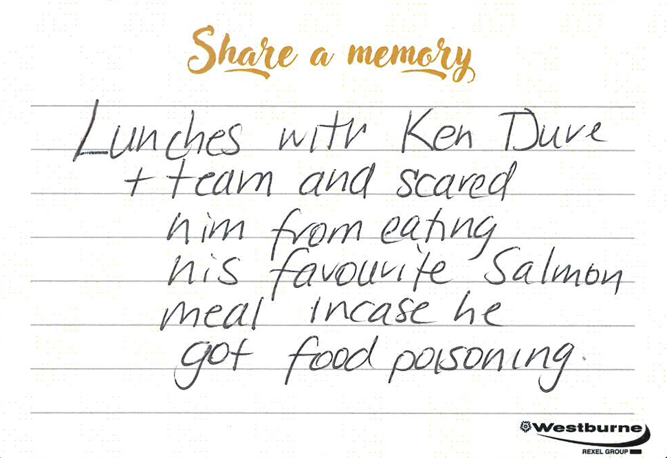 Lunches with Ken Duve and Team