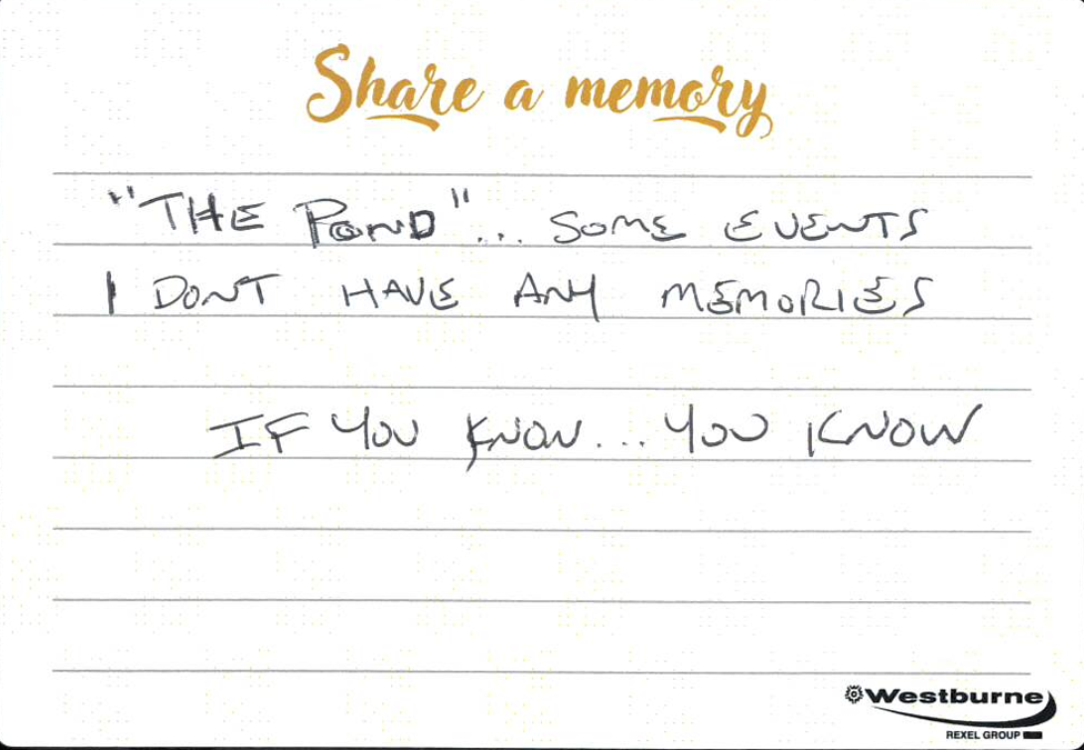 “The Pond” – Unforgettable Events