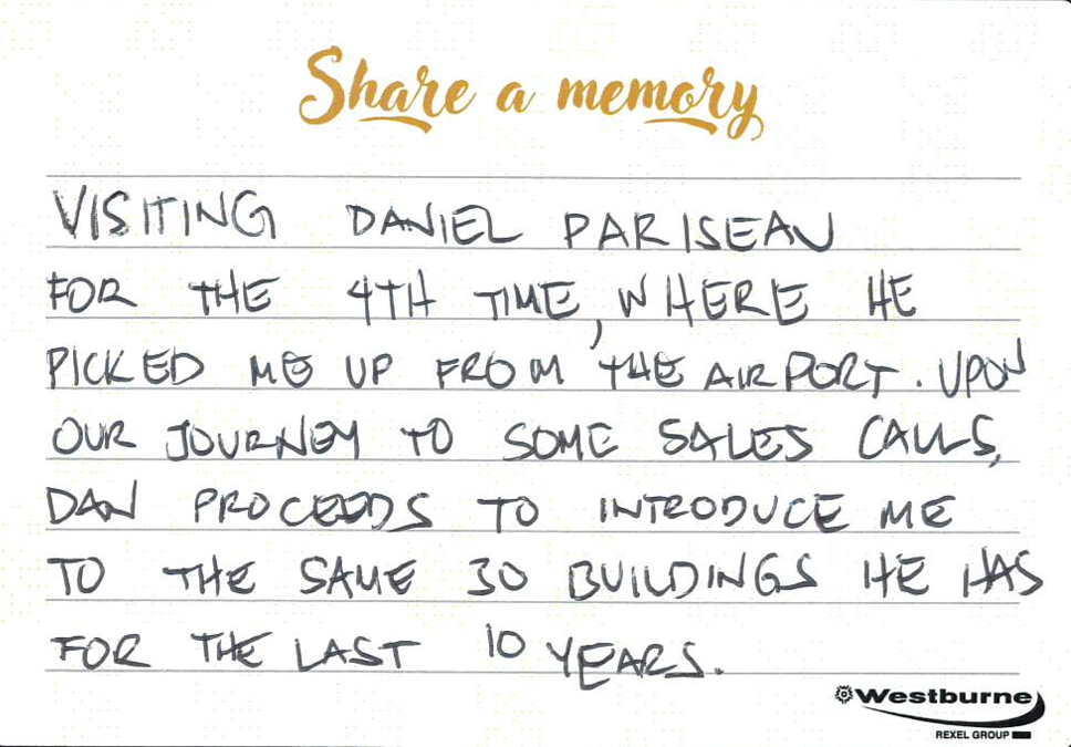 A Sales Journey Memory